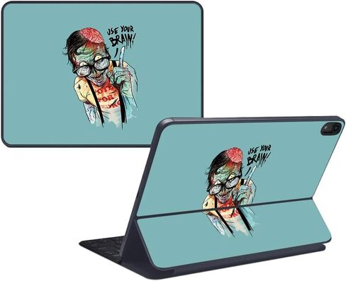 MightySkins Skin Compatible with Apple iPad Pro Smart Keyboard 11" (2018) - Use Your Brain - Protective, Durable, and Unique Vinyl Decal wrap Cover - Easy to Apply, Remove - Made in The USA in Kuwait