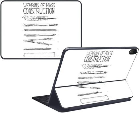 MightySkins Skin Compatible with Apple iPad Pro Smart Keyboard 11" (2018) - Use Your Brain - Protective, Durable, and Unique Vinyl Decal wrap Cover - Easy to Apply, Remove - Made in The USA in Kuwait