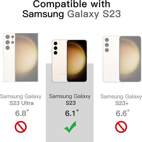حافظة JETech مغناطيسية لهاتف Samsung Galaxy S23 مقاس 6.1 بوصة، متوافقة مع MagSafe، غطاء هاتف واقٍ مقاوم للصدمات، ظهر صلب غير أصفر من البولي كربونات (شفاف) in Saudi Arabia