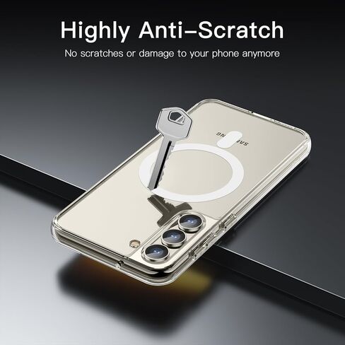 حافظة JETech مغناطيسية لهاتف Samsung Galaxy S23 مقاس 6.1 بوصة، متوافقة مع MagSafe، غطاء هاتف واقٍ مقاوم للصدمات، ظهر صلب غير أصفر من البولي كربونات (شفاف) in Saudi Arabia