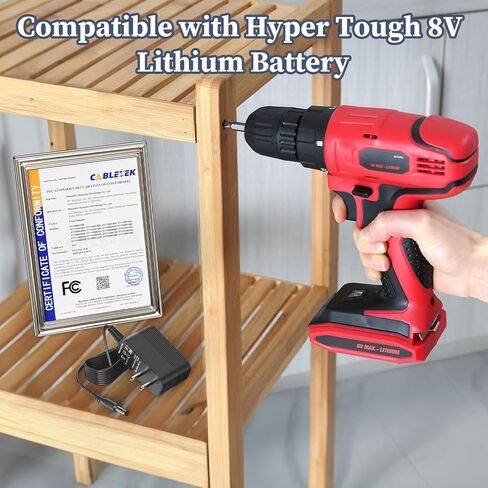 مصدر طاقة 9 فولت لمحول التيار المتردد للمثقاب اللاسلكي Hyper Tough متوافق مع شاحن المثقاب اللاسلكي Hyper Tough AQ75072G AQ75046G 8 فولت لسلك الطاقة HT HT06-0900500U HT060900500U in Kuwait