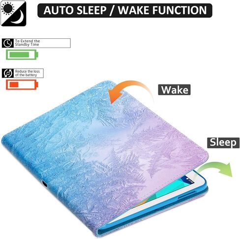 Dteck Wallet Case for Galaxy Tab 4 10.1 Tablet (SM-T530/T531/T535) - [Corner Protection] Multi-Angle Viewing Stand Slim Folio Smart Case Cover with Auto Sleep/Wake Function, Gold Pineapples in Saudi Arabia