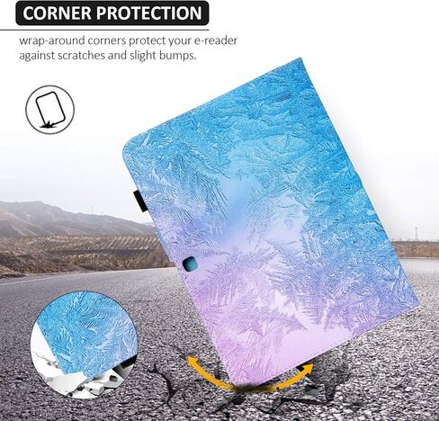 Dteck Wallet Case for Galaxy Tab 4 10.1 Tablet (SM-T530/T531/T535) - [Corner Protection] Multi-Angle Viewing Stand Slim Folio Smart Case Cover with Auto Sleep/Wake Function, Gold Pineapples in Saudi Arabia