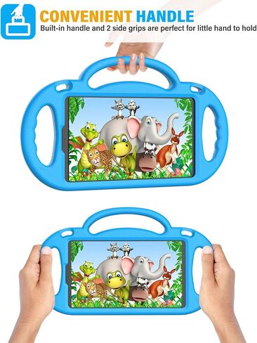 SUPLIK Kids Case for Samsung Galaxy Tab A7 Lite 8.7" 2021 & Galaxy Tab A9 8.7-inch 2023 Tablets, Shockproof Durable Cover with Shoulder Strap Handle Stand for Kids, Pink in Saudi Arabia