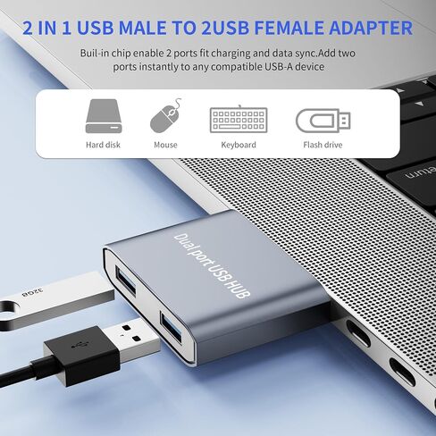 موزع USB، مقسم USB للكمبيوتر المحمول، موسع USB 4 منافذ 2.0 للكمبيوتر الشخصي، ماك، ماك بوك، الكمبيوتر اللوحي، علامة التبويب، الكاميرا، لوحة المفاتيح، الماوس in Kuwait