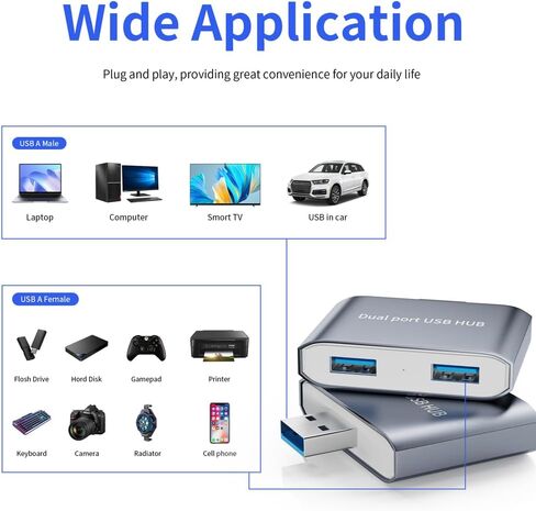 موزع USB، مقسم USB للكمبيوتر المحمول، موسع USB 4 منافذ 2.0 للكمبيوتر الشخصي، ماك، ماك بوك، الكمبيوتر اللوحي، علامة التبويب، الكاميرا، لوحة المفاتيح، الماوس in Kuwait