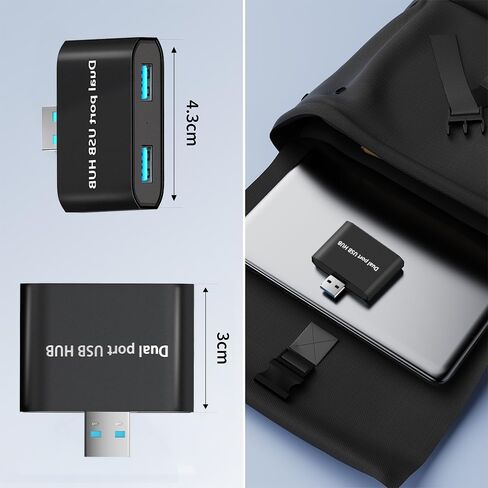 موزع USB، مقسم USB للكمبيوتر المحمول، موسع USB 4 منافذ 2.0 للكمبيوتر الشخصي، ماك، ماك بوك، الكمبيوتر اللوحي، علامة التبويب، الكاميرا، لوحة المفاتيح، الماوس in Kuwait