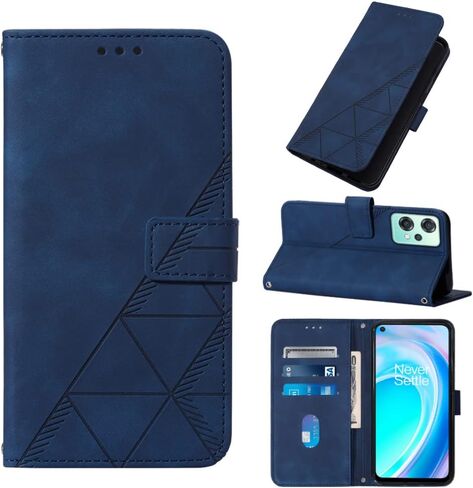 OnePlus Nord CE 2 Lite 5G Case,PU Leather Wallet Case,Credit Cards Holder Kickstand Shockproof Flip Magnetic Protection Men Women Lady Phone Case for OnePlus Nord CE 2 Lite 5G Blue YBS in Kuwait