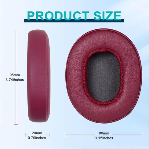 Replacement Ear Pads for Skullcandy Crusher Wireless/Evo/ANC Hesh 3/EVO/ANC, Headphones Ear Cushions, Headset Earpads, Ear Cups Cover-Burgundy in Saudi Arabia