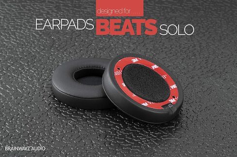 Brainwavz Earpads for Beats Solo 2 & 3 Headphones, Upgraded Replacement Pads with Memory Foam & Leather, Easy to Install, Black in Saudi Arabia
