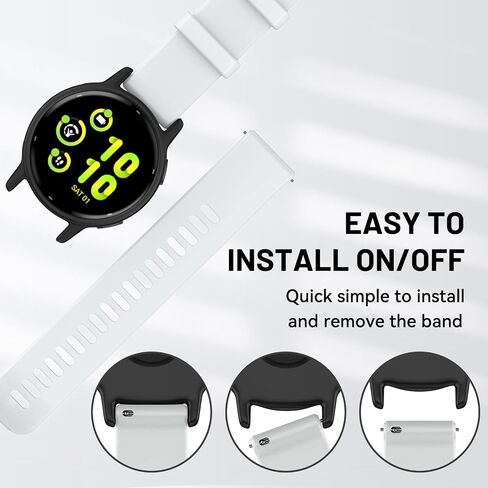 العصابات المتوافقة مع Garmin Venu 2 Plus/Venu Sq/Venu/Vivoactive 3 Watch Band Women Men، حزام استبدال رياضي من السيليكون الناعم لـ Garmin Vivomove Sport، Forerunner 645/245 ساعة ذكية in Kuwait