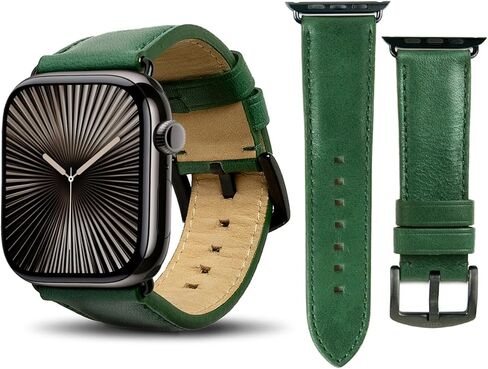 alto Leather Band Compatible with Apple Watch 49mm, 44mm, 45mm, 42mm, Italian Leather Strap for Women and Men, Replacement Bands for Ultra 2, Ultra, Series 10, 9, 8, 7, 6, SE, 5, 4. in Saudi Arabia