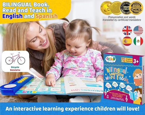 Bilingual Preschool Learning Activities with 2 Dry Erase Markers, Great Toddler Learning Activities. Reusable Spanish and English Preschool Workbook Homeschool Supplies in Kuwait