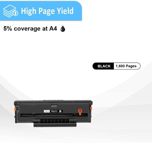 PB-211 PB211 PB 211E PB-211EV PB 211EV Compatible Toner Cartridge 1600 Pages for P2500W P2502W P2207 M6550 M6500NW M6550NW M6600 M6600NW M6602NW M6552 M6552NW M6602N Printers (Black,1-Pack) in Kuwait