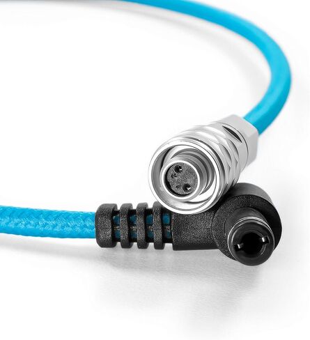 KONDOR BLUE 14" DC Male 5.5/2.5 to 2-Pin Weipu Style Braided Power Supply Cable | Compatible with many DC plug battery options including BMPCC 4K/6K, The Sony NP series, and MOZA Air 2 | Blue in Kuwait