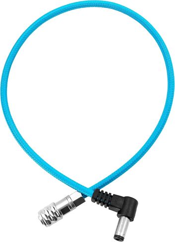 KONDOR BLUE 14" DC Male 5.5/2.5 to 2-Pin Weipu Style Braided Power Supply Cable | Compatible with many DC plug battery options including BMPCC 4K/6K, The Sony NP series, and MOZA Air 2 | Blue in Kuwait
