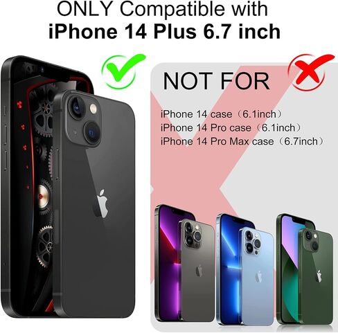 Clear iPhone 14 Plus Case,with Screen Protector,Waterproof iPhone 14 Plus Protective Case for Men Women,Apple iPhone 14 Plus Phone Case Heavy Duty Shock Proof in Saudi Arabia