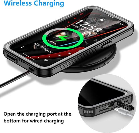 Clear iPhone 14 Plus Case,with Screen Protector,Waterproof iPhone 14 Plus Protective Case for Men Women,Apple iPhone 14 Plus Phone Case Heavy Duty Shock Proof in Saudi Arabia