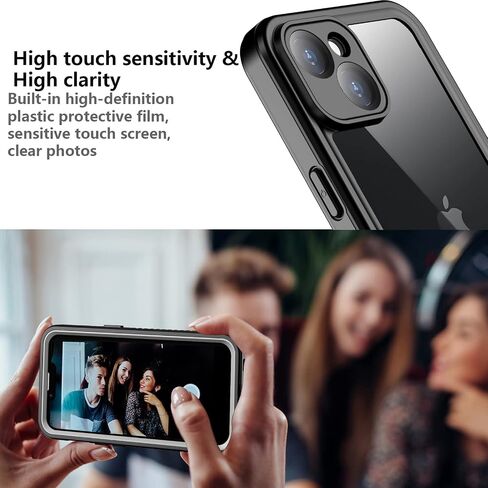 Clear iPhone 14 Plus Case,with Screen Protector,Waterproof iPhone 14 Plus Protective Case for Men Women,Apple iPhone 14 Plus Phone Case Heavy Duty Shock Proof in Saudi Arabia