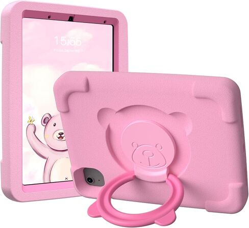 PZOZ iPad Kids Case Compatible for iPad Air 4th 2020 & Air 5th 2022 Generation 10.9 inch, EVA Shockproof Rotate Handle Folding Stand Heavy Duty Protective Cute Cover for Boys Girls (Pink) in Saudi Arabia