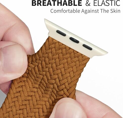 Magnetic Nylon Braided Stretchy Sport Solo Loop Band for Apple Watch, Soft Elastic Fabric Cloth Strech Strap Compatible with iWatch SE Series 9/8/7/6/5/4/3/2, 38mm 40mm 41mm in Saudi Arabia