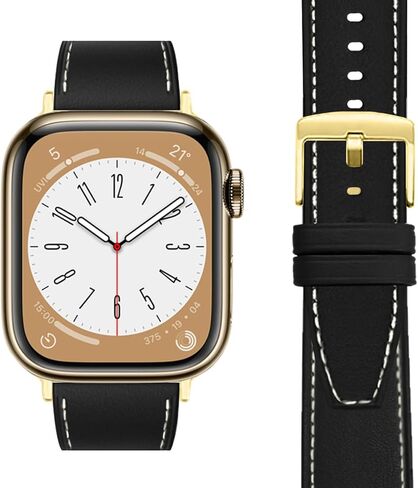 سوار جلد التمساح متوافق مع ساعة أبل 49 مم 46 مم 45 مم 44 مم 42 مم 41 مم 40 مم 38 مم حزام جلد التمساح الأصلي لسلسلة iWatch Urtal 10 9 8 7 6 5 4 3 SE 2 1 للنساء والرجال in Kuwait