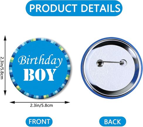 Birthday Boy Pin, Happy Birthday Pin for Boys, Birthday Boy Button with Vehicle Themed Design, Birthday Badge for Man, Birthday Button Pin Birthday Gifts for Boys, Brother, Friends (2.3in) in Saudi Arabia