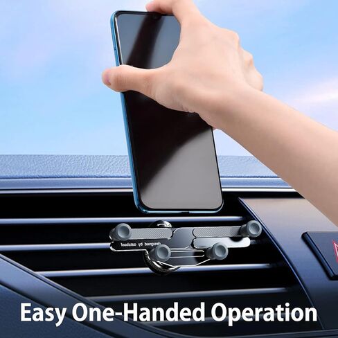 حامل هاتف السيارة غير المرئي، [قبضة محكمة] 2023 حامل هاتف السيارة الجاذبية، حامل فتحة تهوية قابلة للدوران، حامل هاتف السيارة قابل للطي لهاتف iPhone 15 Pro Max 14 13 12 وجميع الهواتف الذكية in Kuwait