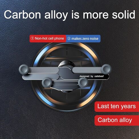حامل هاتف السيارة غير المرئي، [قبضة محكمة] 2023 حامل هاتف السيارة الجاذبية، حامل فتحة تهوية قابلة للدوران، حامل هاتف السيارة قابل للطي لهاتف iPhone 15 Pro Max 14 13 12 وجميع الهواتف الذكية in Kuwait
