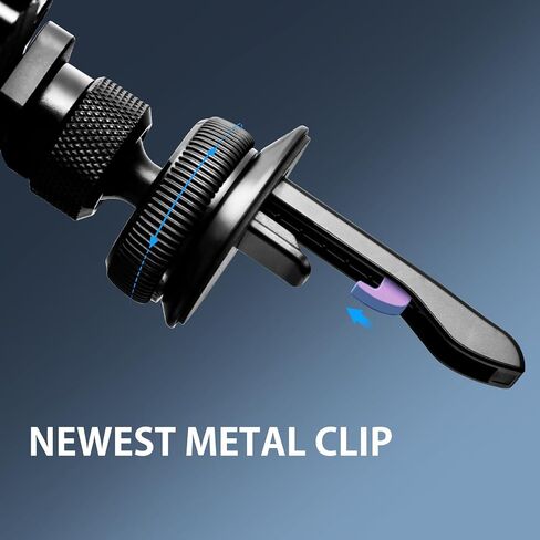 حامل هاتف السيارة غير المرئي، [قبضة محكمة] 2023 حامل هاتف السيارة الجاذبية، حامل فتحة تهوية قابلة للدوران، حامل هاتف السيارة قابل للطي لهاتف iPhone 15 Pro Max 14 13 12 وجميع الهواتف الذكية in Kuwait