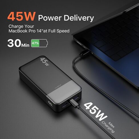 JUOVI Portable Charger 45W 20000mAh Fasting Charging Power Bank in Saudi Arabia