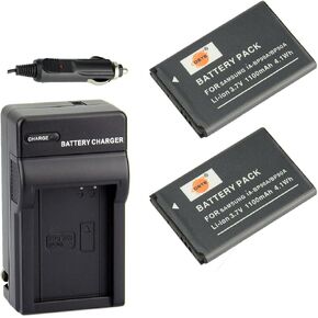 DSTE 2X IA-BP90A BP-90A Battery + DC119 Travel and Car Charger Adapter Compatible Samsung HMX-E10 HMX-E10BN HMX-E10BP HMX-E10BP/EDC HMX-E10OP HMX-E10OP/EDC HMX-E10WP Camera