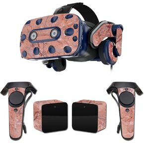 MightySkins Skin Compatible with HTC Vive Pro VR Headset - Pink Marble | Protective, Durable, and Unique Vinyl Decal wrap Cover | Easy to Apply, Remove, and Change Styles | Made in The USA