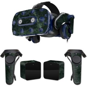 MightySkins Skin Compatible with HTC Vive Pro VR Headset - Green Marble | Protective, Durable, and Unique Vinyl Decal wrap Cover | Easy to Apply, Remove, and Change Styles | Made in The USA