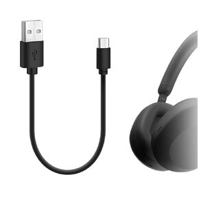 Geekria USB Headphones Short Charger Cable, Compatible with Sony WH-1000XM5 WH-1000XM4 WH-ULT900N WH-XB920N WH-XB910N WH-CH720N Charger, USB-C to USB-C Replacement Power Charging Cord (1ft/30cm)