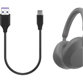 Geekria USB Headphones Short Charger Cable, Compatible with Sony WH-1000XM5 WH-1000XM4 WH-ULT900N WH-XB920N WH-XB910N WH-CH720N Charger, USB-C to USB-C Replacement Power Charging Cord (1ft/30cm) in Kuwait