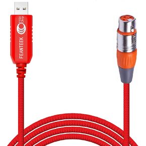 USB to DMX Adapter RS485 Converter 3PIN XLR Female DMX512 Freestyler Software PC Control Dimmer Cable with FTDI Chip Support Win10 Mac OS (1.8 Meters)