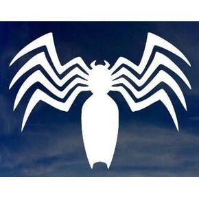 Marvel Comics Venom Spider Logo Vinyl Stickers Symbol 5.5" Decorative DIE Cut Decal for Cars Tablets LAPTOPS Skateboard - White