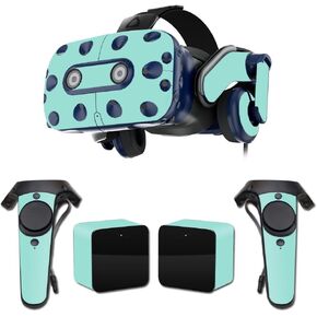MightySkins Skin Compatible with HTC Vive Pro VR Headset - Solid Seafoam | Protective, Durable, and Unique Vinyl Decal wrap Cover | Easy to Apply, Remove, and Change Styles | Made in The USA