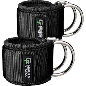 Gradient Fitness Ankle Straps (2 Pack) | Ankle Strap for Cable Machine, Ankle Bands for Working Out, Cable Ankle Strap, Cable Machine Attachment, Ankle Cable Attachments for Gym in Kuwait