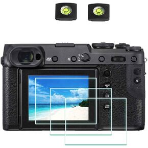 Screen Protector for Fujifilm GFX 100 II Fuji GFX100 II 【Not for GFX 100S II】 LCD + Top Flim [2+2Pack] Tempered Glass 0.3mm 9H Hardness Anti-Scrach Anti-Fingerprint Anti-Bubble