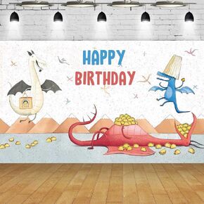 5 x 3ft Dragons Love Tacos Backdrop for Birthday Party Decorations Dragons Love Tacos Photography Background Baby Shower Birthday Party Supplies Cake Table Room Wall Decor
