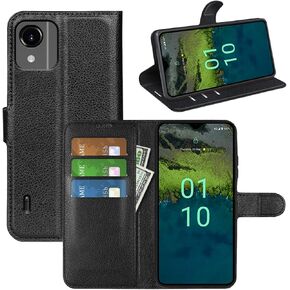 Flip Case for Nokia C110 Wallet PU Leather Magnetic Protective Cellphone Case for C110 Nokia C 110 Folio Book Cover with Stand (Brown)