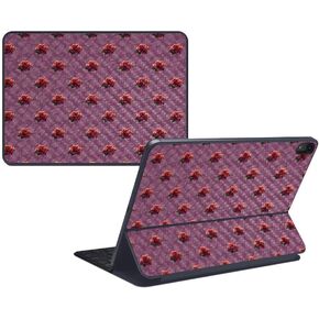 MightySkins Carbon Fiber Skin for Apple iPad Pro Smart Keyboard 12.9" (2018) - Bee Queen - Protective, Durable Textured Carbon Fiber Finish - Easy to Apply, Remove, and Change Styles - Made in The USA
