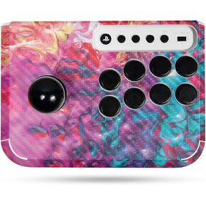 Carbon Fiber Gaming Skin Compatible with Hori Fighting Stick Mini (PS5, PS4, PC) - Paint Party - Premium 3M Vinyl Protective Wrap Decal Cover - Easy to Apply | Crafted in The USA by MightySkins