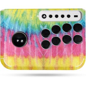 Glossy Glitter Gaming Skin Compatible with Hori Fighting Stick Mini (PS5, PS4, PC) - Tie Dye 2 - Premium 3M Vinyl Protective Wrap Decal Cover - Easy to Apply | Crafted in The USA by MightySkins