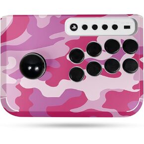 Gaming Skin Compatible with Hori Fighting Stick Mini (PS5, PS4, PC) - Pink Camo - Premium 3M Vinyl Protective Wrap Decal Cover - Easy to Apply | Crafted in The USA by MightySkins