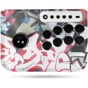 Glossy Glitter Gaming Skin Compatible With Hori Fighting Stick Mini (PS5, PS4, PC) - Graffiti Mash Up - Premium 3M Vinyl Protective Wrap Decal Cover - Easy To Apply | Crafted in the USA by MightySkins