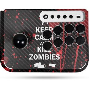 Carbon Fiber Gaming Skin Compatible with Hori Fighting Stick Mini (PS5, PS4, PC) - Kill Zombies - Premium 3M Vinyl Protective Wrap Decal Cover - Easy to Apply | Crafted in The USA by MightySkins