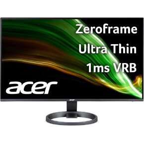 Acer R242Y Gyi 23.8" IPS Full HD Zero-Frame Gaming Office Monitor | Adaptive-Sync Support (FreeSync Compatible) | Up to 120Hz Refresh | 1ms (VRB) | Native 1500:1 | 99% sRGB | Tilt | HDMI & VGA Ports